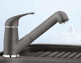 Смеситель для кухни Blanco Daras-S SILGRANIT® однорычажный  алюметаллик 517733