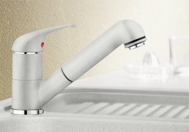 Смеситель для кухни Blanco Daras-S SILGRANIT® однорычажный  жемчужный 520736