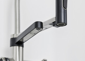 Смеситель для кухни Blanco Evol-S Pro Filter с фильтром и выдвижной лейкой PVD нержавеющая сталь 526311