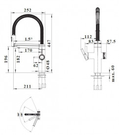 Смеситель для кухни Blanco Evol-S Pro Filter с фильтром и выдвижной лейкой PVD сатиновое золото 527430