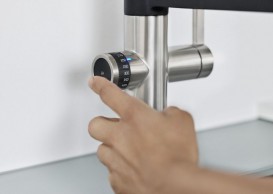 Змішувач для кухні Blanco Evol-S Pro Filter з фільтром з висувною лійкою нержавіюча сталь 526276