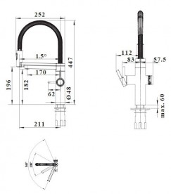 Змішувач для кухні Blanco Evol-S Pro Filter з фільтром з висувною лійкою нержавіюча сталь 526276