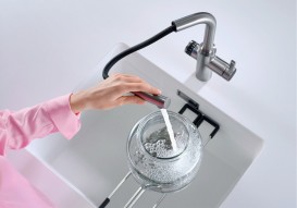 Смеситель для кухни Blanco Evol-S Volume с выдвижной лейкой нержавеющая сталь 525211