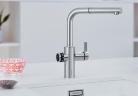 Смеситель для кухни Blanco Evol-S Volume с выдвижной лейкой нержавеющая сталь 525211