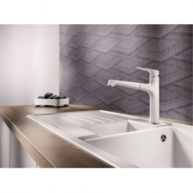 Смеситель для кухни Blanco FELISA-S однорычажный  выдвижной излив  белый 520340