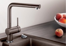 Смеситель для кухни Blanco FONTAS II SILGRANIT 2в1 для обычной и фильтрованной воды  темная скала 523137