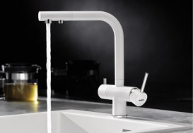 Змішувач для кухні Blanco FONTAS II SILGRANIT 2в1 для звичайної і фільтрованої води перловий 523138