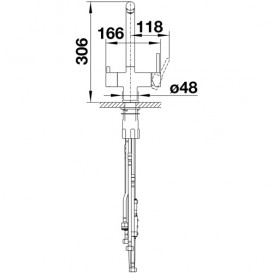 Смеситель для кухни Blanco Fontas-S II однорычажный под фильтр жасмин 525202