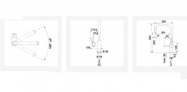 Смеситель для кухни Blanco Jandora-S с выдвижной лейкой нержавеющая сталь 526614