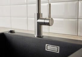 Смеситель для кухни Blanco Jandora-S однорычажный нержавеющая сталь 526615