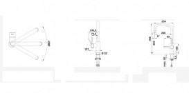 Смеситель для кухни Blanco Jandora-S однорычажный нержавеющая сталь 526615