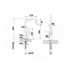 Смеситель для кухни Blanco JURENA-S однорычажный  выдвижной излив  хром 520765