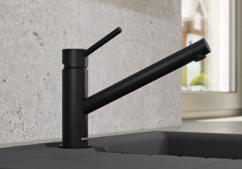 Смеситель для кухни Blanco Kano однорычажный Silgranit чёрный матовый 526667