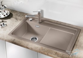 Смеситель для кухни Blanco Kano однорычажный серый беж/хром 525032