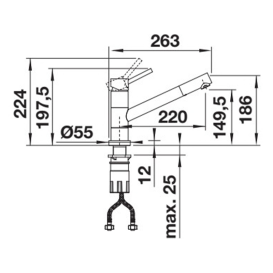 Смеситель для кухни Blanco KANO-S-F монтаж под окно хром 527969