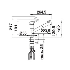 Змішувач для кухні Blanco KANO-S Vario Silgranit антрацит/хром 527962