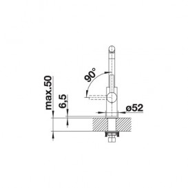 Смеситель для кухни Blanco Lanora однорычажный нержавеющая сталь 523122