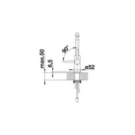 Смеситель для кухни Blanco Lanora-S однорычажный нержавеющая сталь 523123