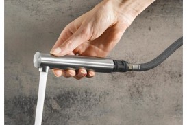 Смеситель для кухни Blanco Lanora-S однорычажный нержавеющая сталь 523123