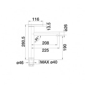 Смеситель для кухни Blanco LINEE однорычажный  нержавеющая сталь  зеркальная полировка 517595