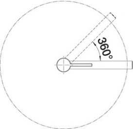 Смеситель для кухни Blanco LINEE однорычажный  нержавеющая сталь  матовая полировка 517596