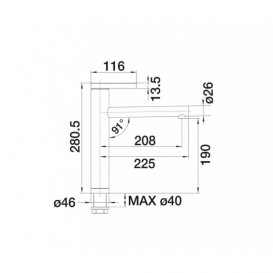 Смеситель для кухни Blanco LINEE-S однорычажный  выдвижной излив  нержавеющая сталь  матовая полировка517593