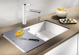 Смеситель для кухни Blanco LINEE-S однорычажный  выдвижной излив  хром  шампань 518443