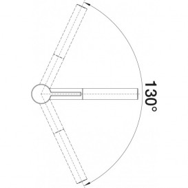 Смеситель для кухни Blanco LINEE-S однорычажный  выдвижной излив  хром  мускат 521705