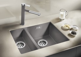 Смеситель для кухни Blanco LINEE-S однорычажный  выдвижной излив  хром  мускат 521705