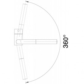 Смеситель для кухни Blanco LINUS-F однорычажный  нержавеющая сталь 514026