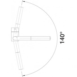 Смеситель для кухни Blanco LINUS-S-F однорычажный  выдвижной излив  хром 514023