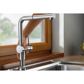 Смеситель для кухни Blanco LINUS-S-F однорычажный  выдвижной излив  нержавеющая сталь 514024