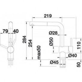 Змішувач для кухні Blanco LINUS-S змішувач висувною виливши хром 512402