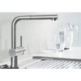 Смеситель для кухни Blanco LINUS-S однорычажный  выдвижной излив  нержавеющая сталь 517184