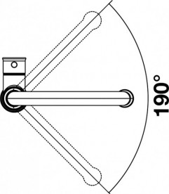 Змішувач для кухні Blanco Livia-S одноважільний висувний вилив хром 521288