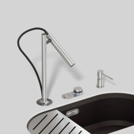 Змішувач для кухні Blanco Luneoo-S з висувним виливом нержавіюча сталь 527972