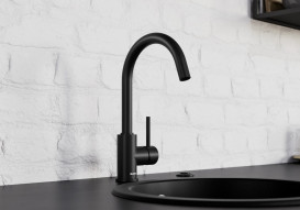 Смеситель для кухни Blanco Mida однорычажный Silgranit черный матовый 526649