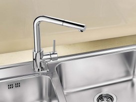 Смеситель для кухни Blanco Mila-S однорычажный  выдвижной излив  хром 519810