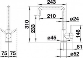Змішувач для кухні Blanco Mili змішувач нержавіюча сталь хром 519413