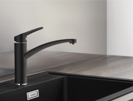 Смеситель для кухни Blanco Nea Silgranit однорычажный  темная скала 519412