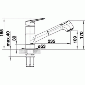 Змішувач для кухні Blanco Notis-S SILGRANIT® змішувач жасмин 523255