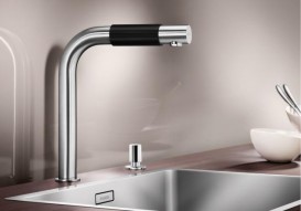 Смеситель для кухни Blanco Saga однорычажный нержавеющая сталь 519446