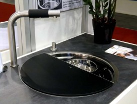 Смеситель для кухни Blanco Saga однорычажный нержавеющая сталь 519446