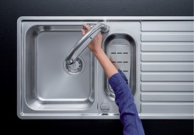 Смеситель для кухни Blanco Solenta-S Senso сенсорный с выдвижной лейкой нержавеющая сталь 523127