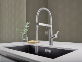 Змішувач для кухні Blanco Solenta-S Senso сенсорний з висувною лійкою нержавіюча сталь 522407