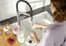 Змішувач для кухні Blanco Sonea-S Flexo з висувною лійкою нержавіюча сталь 526616