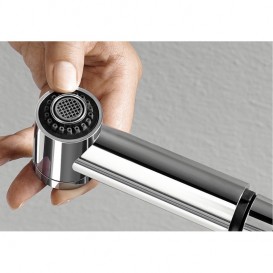 Смеситель для кухни Blanco Tivo-S с вытяжной лейкой хром/черный 526279