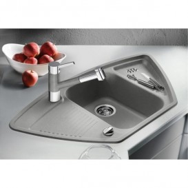 Смеситель для кухни Blanco Tivo-S SILGRANIT® однорычажный хром/алюметаллик 517611