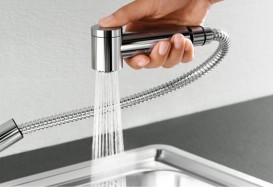 Змішувач для кухні Blanco Tivo-S SILGRANIT® змішувач хром / сірий беж 517619