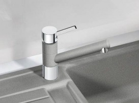 Змішувач для кухні Blanco Tivo SILGRANIT® змішувач хром / алюметаллик 517601